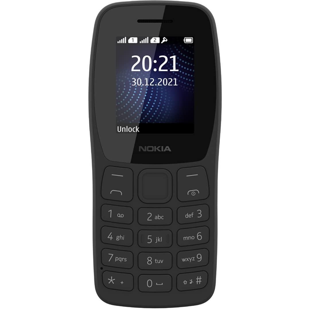 Nokia 105 Classic | Dual SIM Keypad Phone with Built-in UPI Payments, Long-Lasting Battery, Wireless FM Radio, Charger in-Box | Charcoal - Triveni World