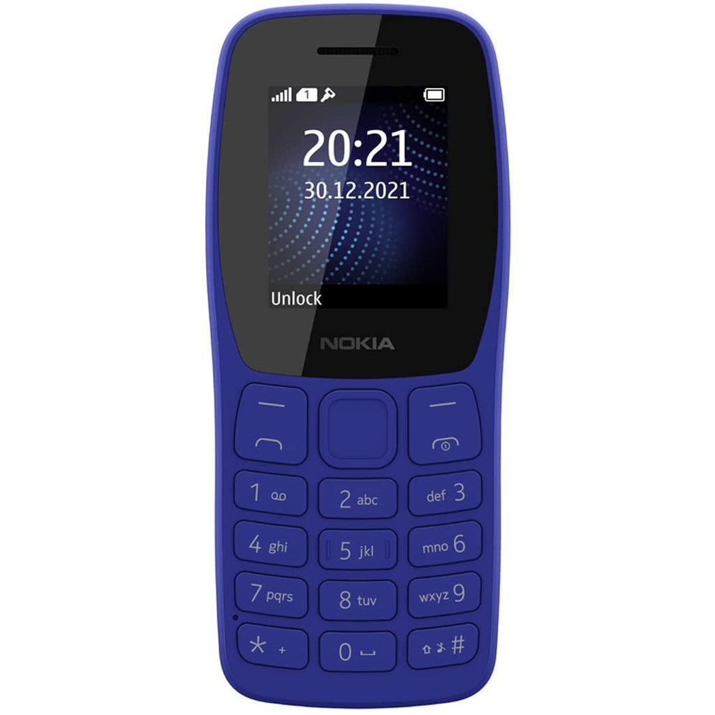 Nokia 105 Classic | Single SIM Keypad Phone with Built-in UPI Payments, Long-Lasting Battery, Wireless FM Radio, Charger in-Box | Blue - Triveni World