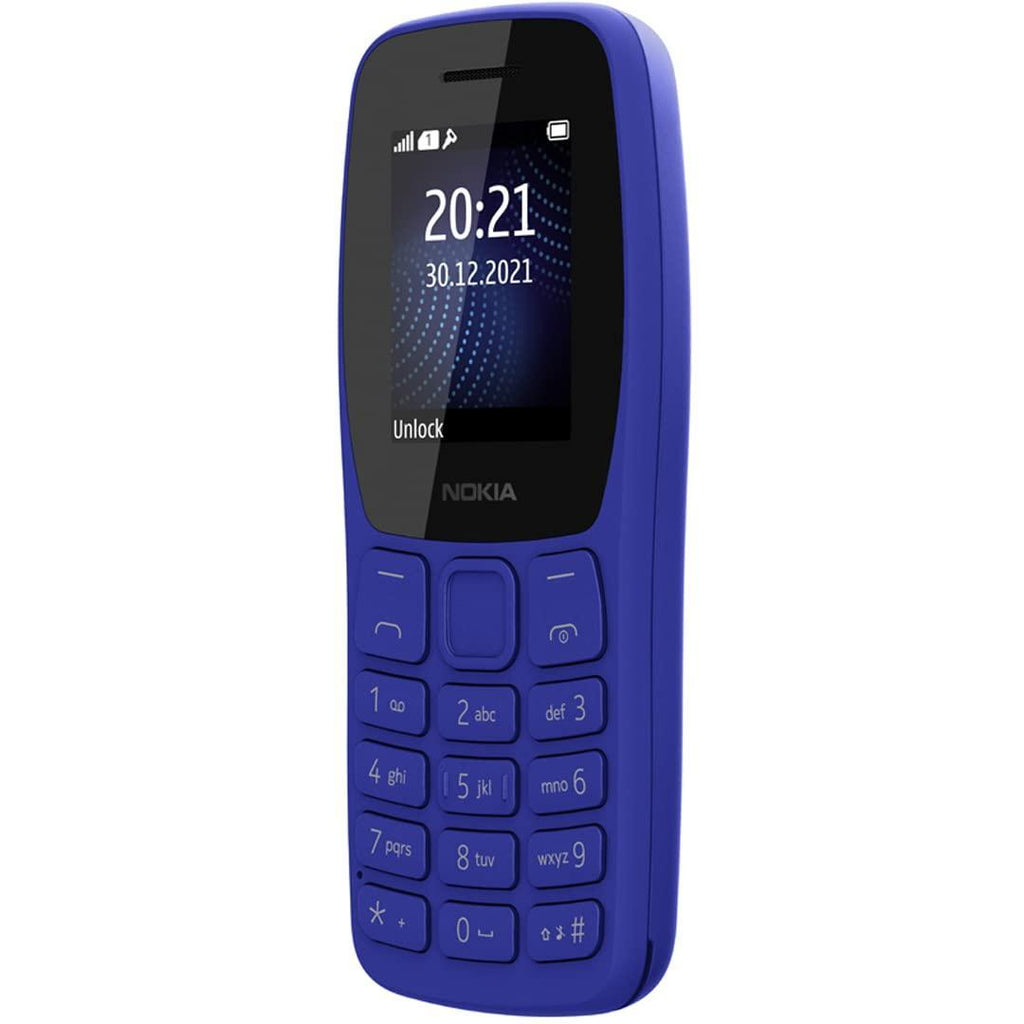 Nokia 105 Classic | Single SIM Keypad Phone with Built-in UPI Payments, Long-Lasting Battery, Wireless FM Radio, Charger in-Box | Blue - Triveni World