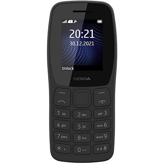 for Nokia 105 Single SIM,Keypad Mobile with Wireless FM Radio Charcoal - Triveni World