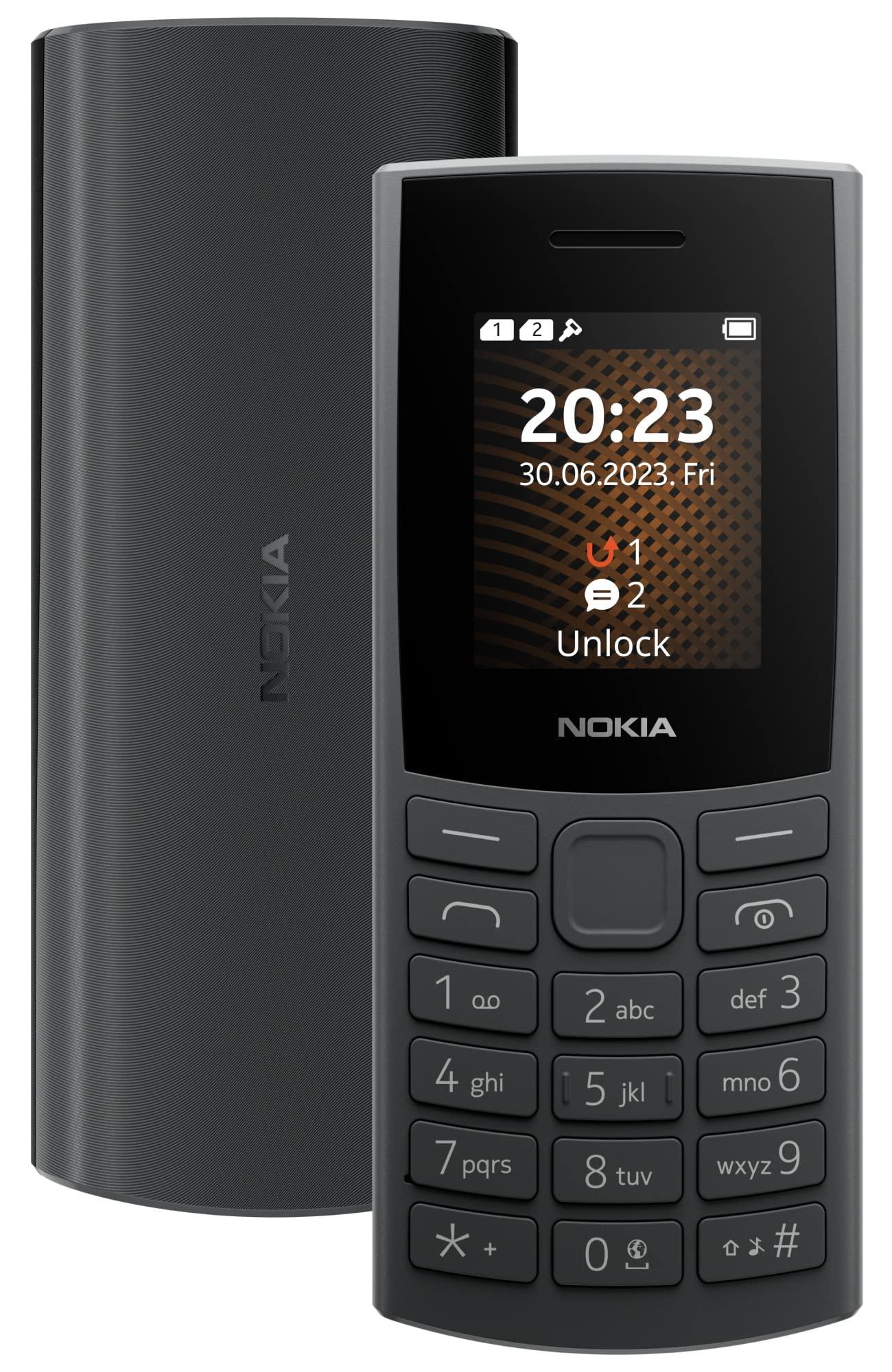 Nokia 106 4G Keypad Phone with 4G, Built-in UPI Payments App, Long-Lasting Battery, Wireless FM Radio & MP3 Player, and MicroSD Card Slot | Charcoal - Triveni World