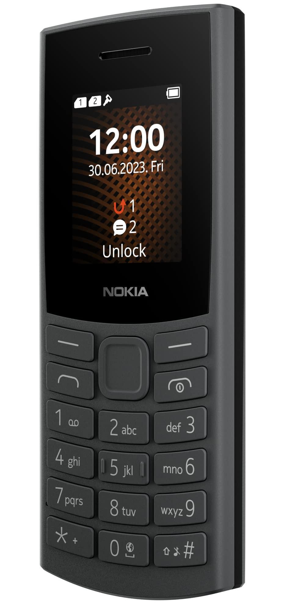 Nokia 106 4G Keypad Phone with 4G, Built-in UPI Payments App, Long-Lasting Battery, Wireless FM Radio & MP3 Player, and MicroSD Card Slot | Charcoal - Triveni World