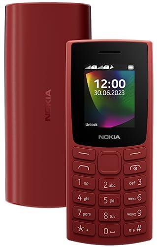 Nokia 106 Dual Sim, Keypad Phone with Built-in UPI Payments App, Long-Lasting Battery, Wireless FM Radio & MP3 Player, and MicroSD Card Slot | Red - Triveni World