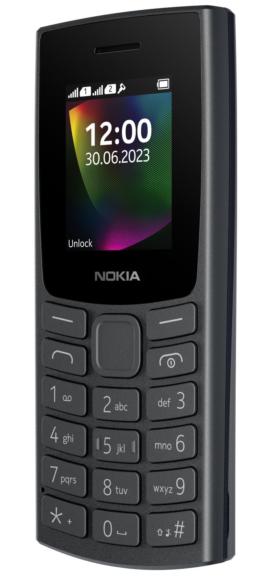 Nokia 106 Single Sim, Keypad Phone with Built-in UPI Payments App, Long-Lasting Battery, Wireless FM Radio & MP3 Player, and MicroSD Card Slot | Charcoal - Triveni World