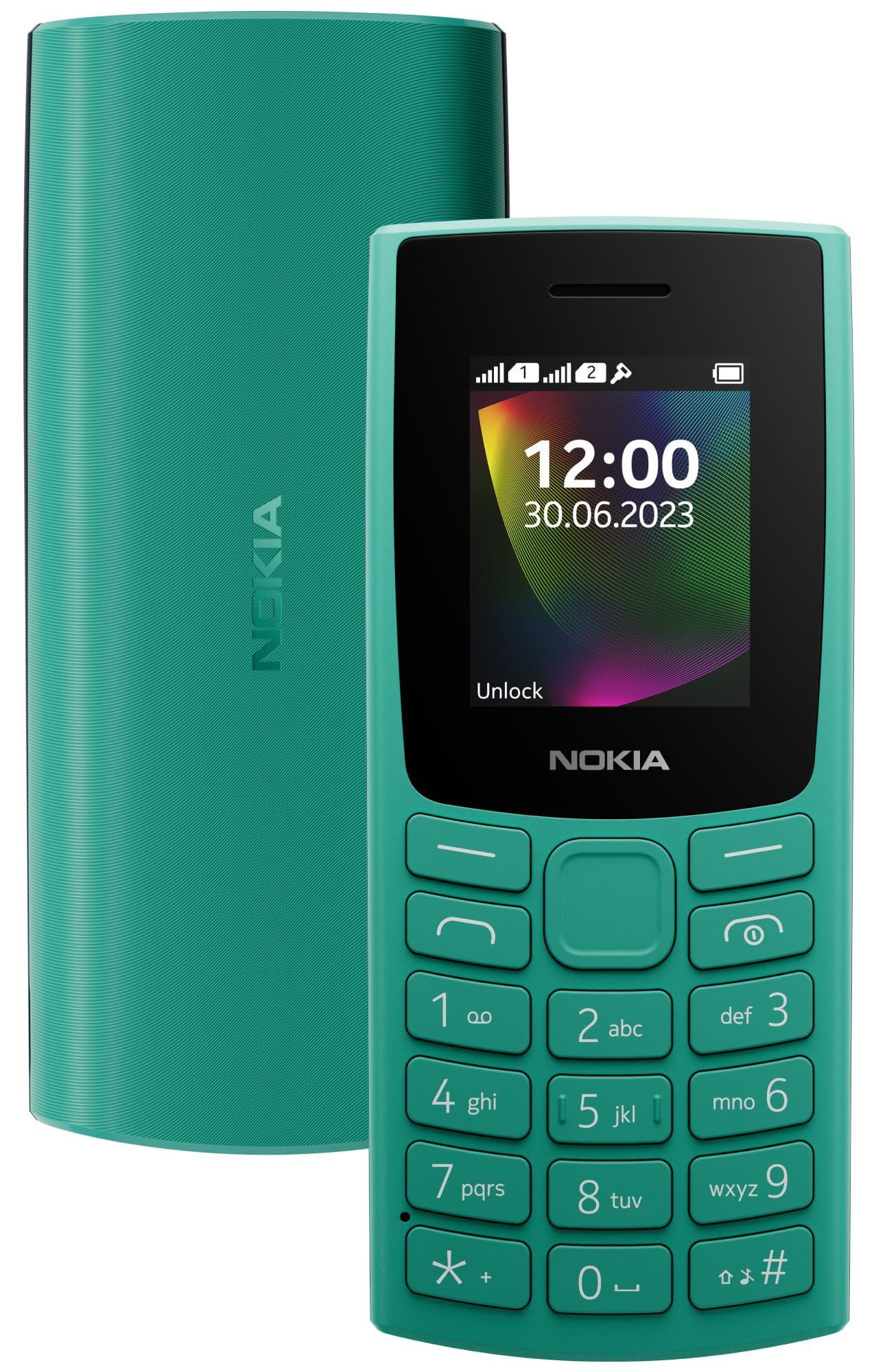 Nokia 106 Single Sim, Keypad Phone with Built-in UPI Payments App, Long-Lasting Battery, Wireless FM Radio & MP3 Player, and MicroSD Card Slot | Green - Triveni World