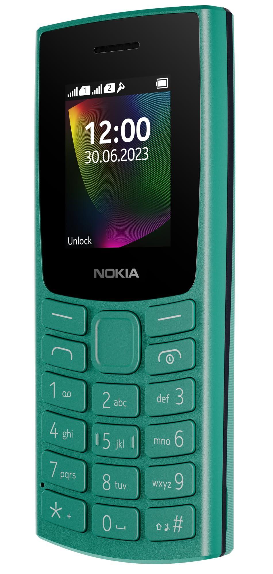 Nokia 106 Single Sim, Keypad Phone with Built-in UPI Payments App, Long-Lasting Battery, Wireless FM Radio & MP3 Player, and MicroSD Card Slot | Green - Triveni World