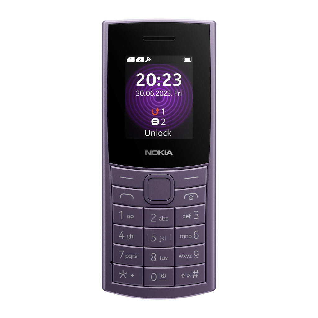 Nokia 110 4G with 4G, Camera, Bluetooth, FM Radio, MP3 Player, MicroSD, Long-Lasting Battery, and pre-Loaded Games | Purple - Triveni World