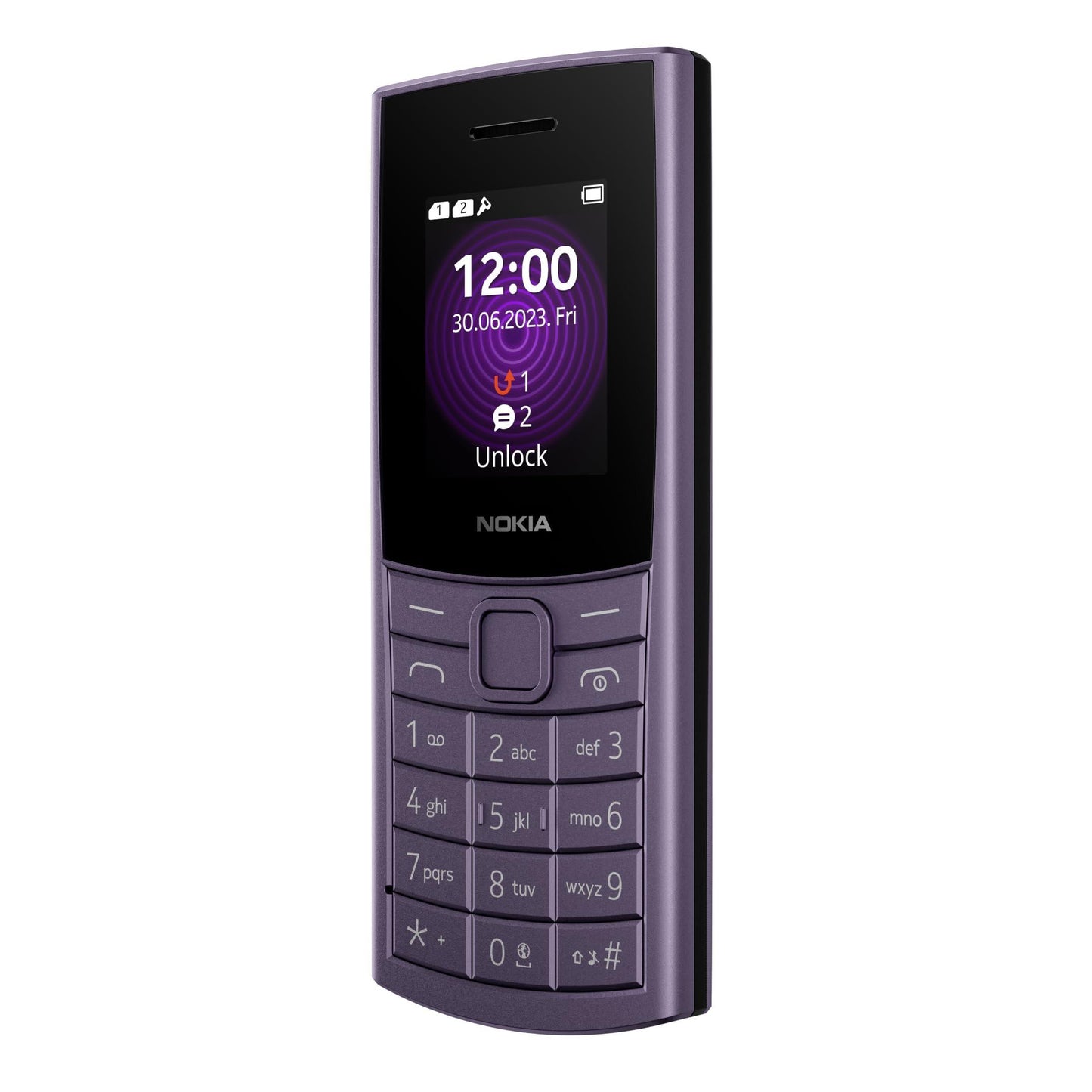 Nokia 110 4G with 4G, Camera, Bluetooth, FM Radio, MP3 Player, MicroSD, Long-Lasting Battery, and pre-Loaded Games | Purple - Triveni World