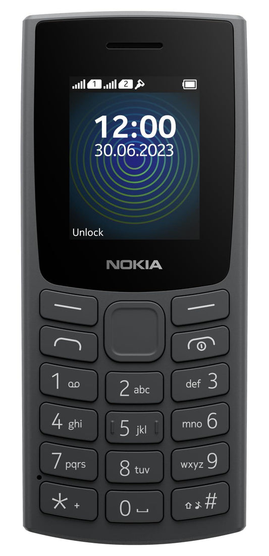 Nokia 110 with Built-in UPI App and Scan & Pay Feature, MP3 Player, Rear Camera, Long-Lasting Battery, and Voice Recorder | Charcoal - Triveni World