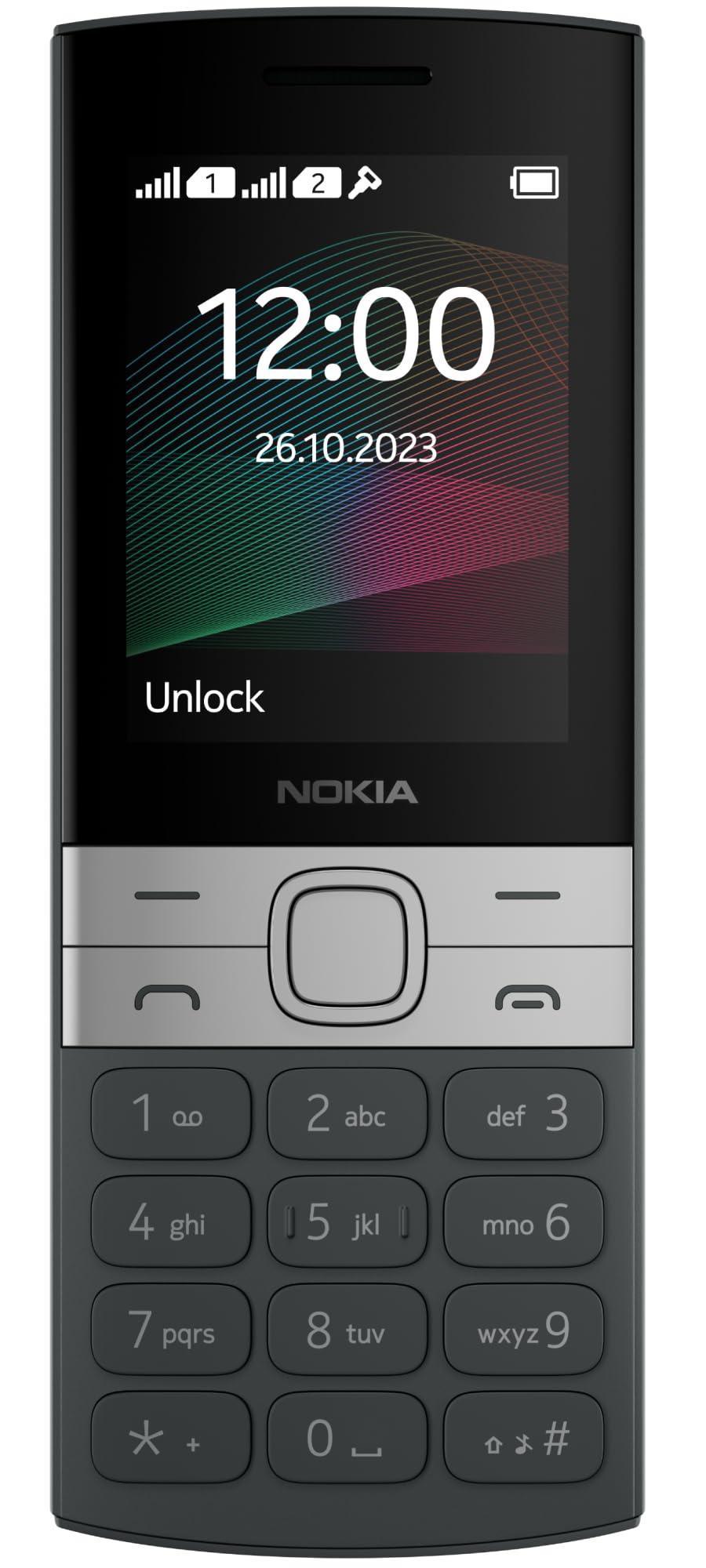 Nokia 150 Dual SIM Premium Keypad Phone | Rear Camera, Long Lasting Battery Life, Wireless FM Radio & MP3 Player and All-New Modern Premium Design | Black - Triveni World