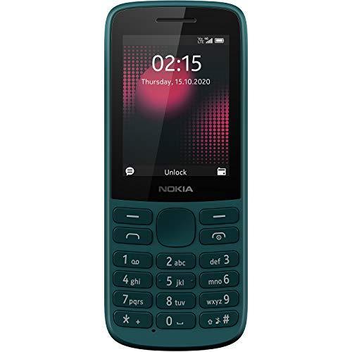 Nokia 215 4G Dual SIM 4G Phone with Long Battery Life, Multiplayer Games, Wireless FM Radio and Durable Ergonomic Design | Cyan Green - Triveni World