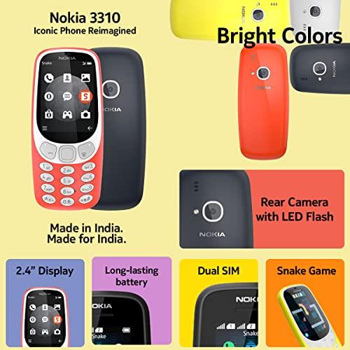 Nokia 3310 Dual SIM Keypad Phone with MP3 Player, Wireless FM Radio and Rear Camera | Grey - Triveni World