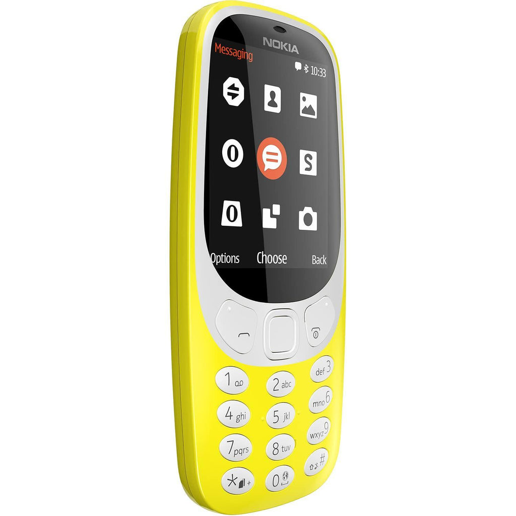 Nokia 3310 Dual SIM Keypad Phone with MP3 Player, Wireless FM Radio and Rear Camera | Yellow, 13.7 x 7.9 x 5.8 cm - Triveni World