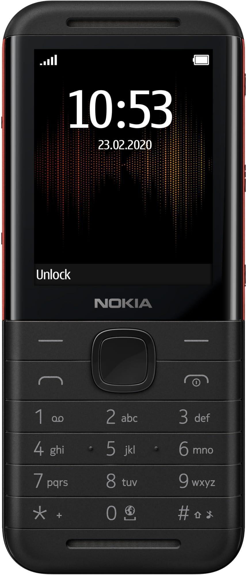 Nokia 5310 Dual SIM Keypad Phone with MP3 Player, Wireless FM Radio and Rear Camera with Flash | Black/Red - Triveni World