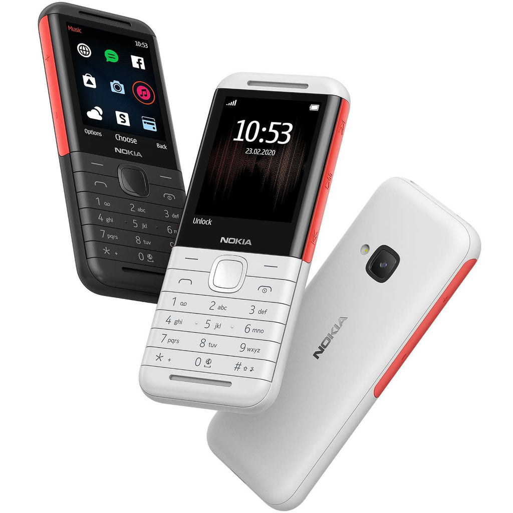 Nokia 5310 Dual SIM Keypad Phone with MP3 Player, Wireless FM Radio and Rear Camera with Flash | Black/Red - Triveni World