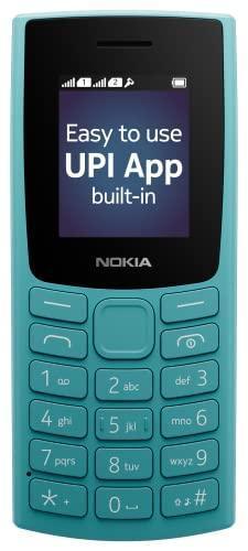 Nokia All-New 105 Dual Sim Keypad Phone with Built-in UPI Payments, Long-Lasting Battery, Wireless FM Radio | Cyan - Triveni World