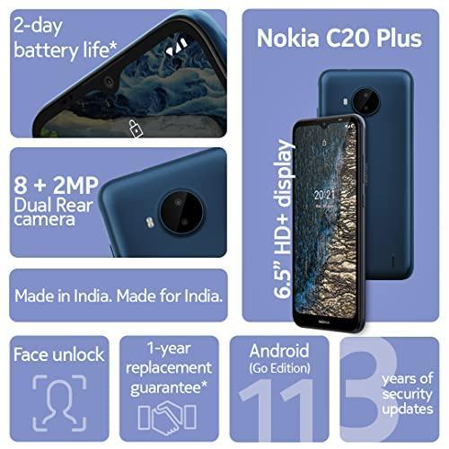 Nokia C20 Plus, 6.5" HD+ Screen, 4950 mAh Battery, 2 + 32GB Memory (Dark Grey) - Triveni World