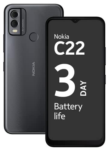 Nokia C22 | 3-Day Battery Life | 4GB RAM (2GB RAM + 2GB Virtual RAM) | 13 MP Dual Rear AI Camera with Night & Portrait Mode | IP52 | Charcoal - Triveni World