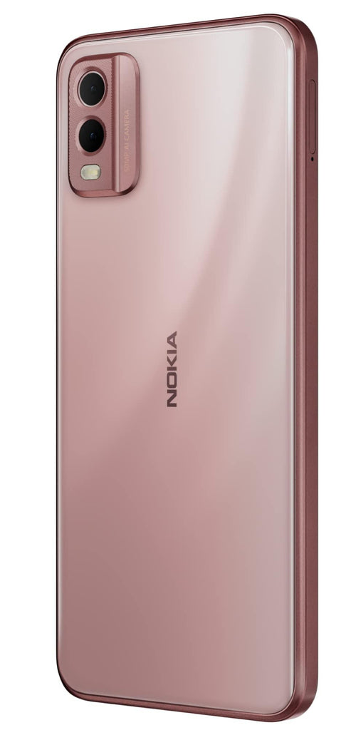 Nokia C32 with 50MP Dual Rear AI Camera | 3-Day Battery Life | Toughened Glass Back | 12GB RAM with Memory Extension (6GB RAM + 6GB Virtual RAM) | Android 13 | Beach Pink - Triveni World