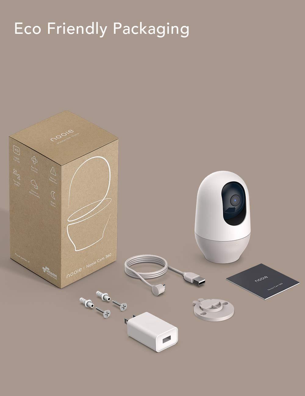 nooie Baby Monitor, 360 Degree Wireless IP Camera, 1080P Home Security Camera with WiFi, New Born Baby Camera, Super IR Night Vision, Work with Alexa, Two Way Audio, Motion & Sound Detection - Triveni World