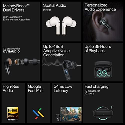 OnePlus Buds Pro 2R Bluetooth Truly Wireless in Ear Earbuds| Up to Rs.1500 Off on Bank Offers | Up-to 45dB Adaptive Noise Cancellation, Dual Drivers, Up-to 40 Hrs Battery [Obsidian Black] - Triveni World