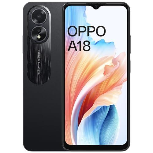 OPPO A18 (Glowing Black, 4GB RAM, 64GB Storage) | 6.56" HD 90Hz Waterdrop Display | 5000 mAh Battery with No Cost EMI/Additional Exchange Offers - Triveni World