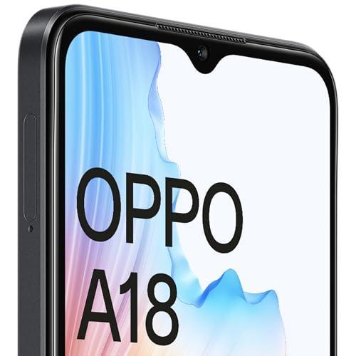 OPPO A18 (Glowing Black, 4GB RAM, 64GB Storage) | 6.56" HD 90Hz Waterdrop Display | 5000 mAh Battery with No Cost EMI/Additional Exchange Offers - Triveni World