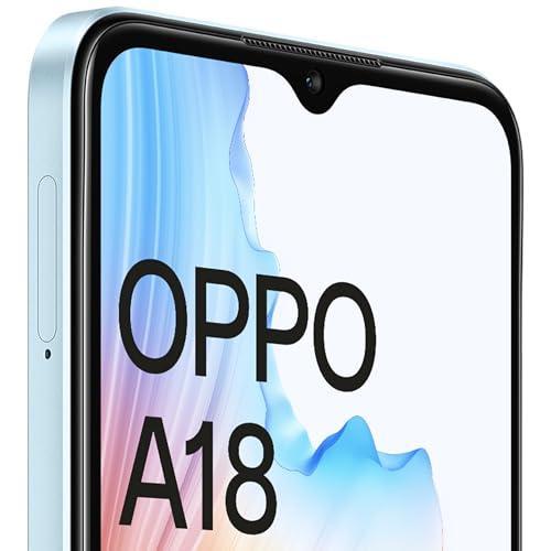 OPPO A18 (Glowing Blue, 4GB RAM, 64GB Storage) | 6.56" HD 90Hz Waterdrop Display | 5000 mAh Battery with No Cost EMI/Additional Exchange Offers - Triveni World