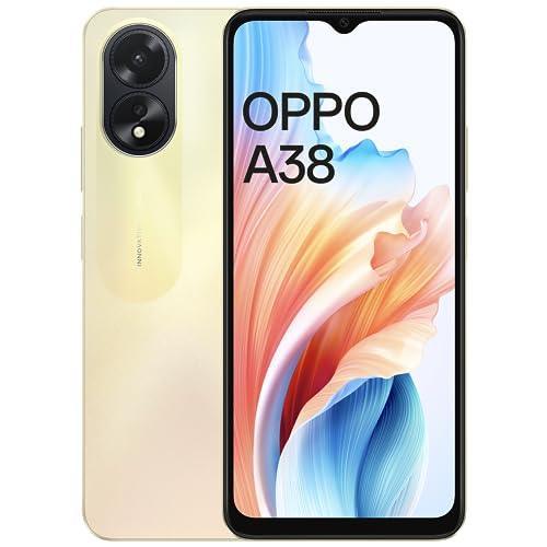 OPPO A38 (Glowing Gold, 4GB RAM, 128GB Storage) | 5000 mAh Battery and 33W SUPERVOOC | 6.56" HD 90Hz Waterdrop Display | 50MP Rear AI Camera with No Cost EMI/Additional Exchange Offers - Triveni World