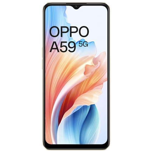 OPPO A59 5G (Silk Gold, 4GB RAM, 128GB Storage) | 5000 mAh Battery with 33W SUPERVOOC Charger | 6.56" HD+ 90Hz Display | with No Cost EMI/Additional Exchange Offers - Triveni World