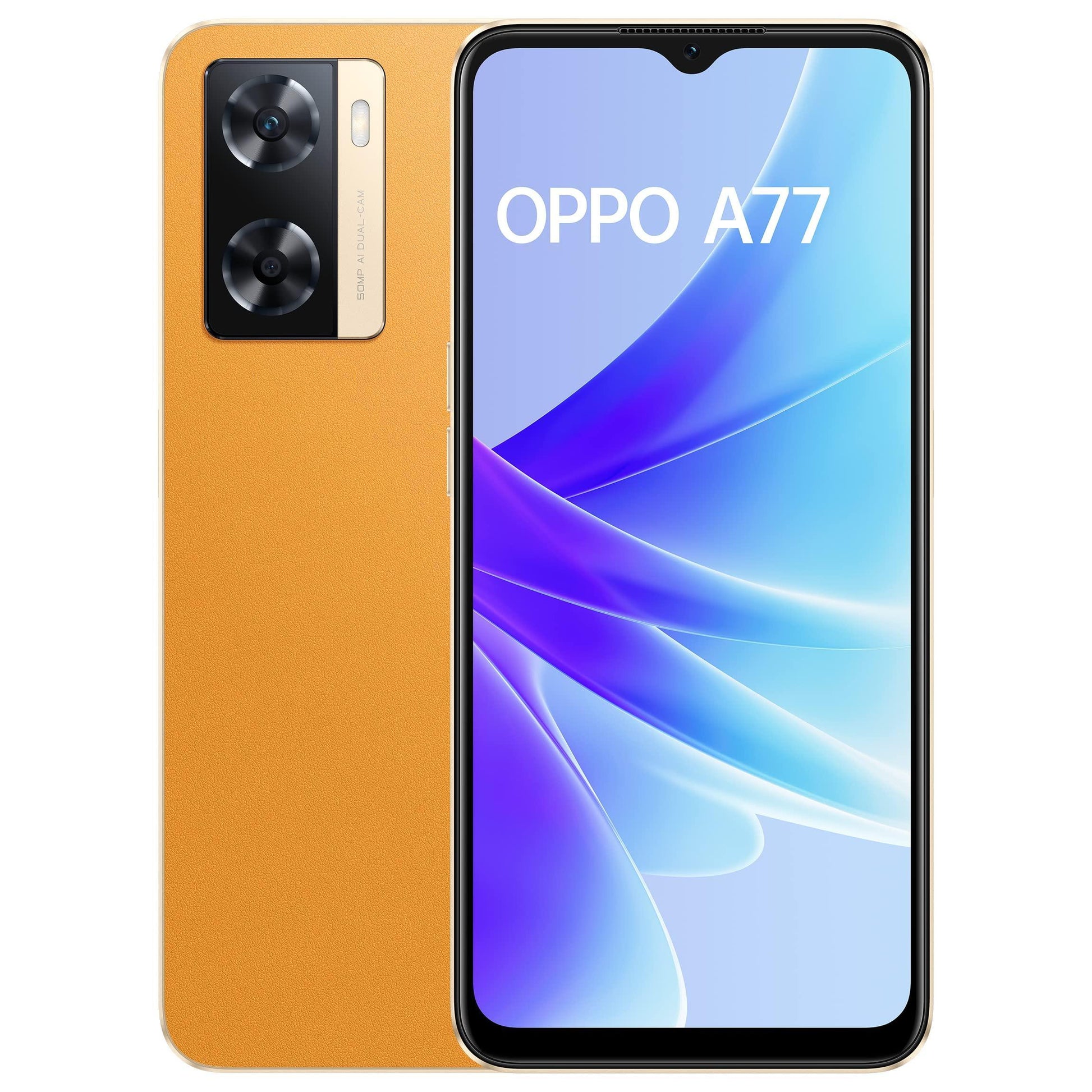 Oppo A77 (Sunset Orange, 4GB RAM, 128 Storage) with No Cost EMI/Additional Exchange Offers - Triveni World