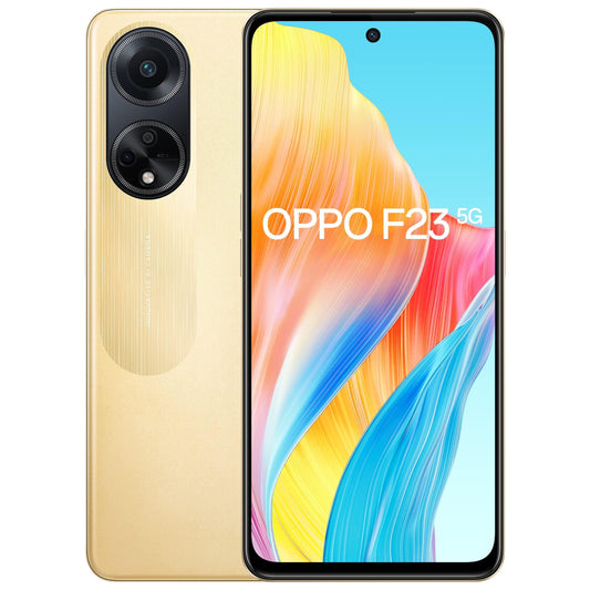 OPPO F23 5G (Bold Gold, 8GB RAM, 256GB Storage) | 5000 mAh Battery with 67W SUPERVOOC Charger | 64MP Rear Triple AI Camera with Microlens | 6.72" FHD+ 120Hz Display | with Offers - Triveni World