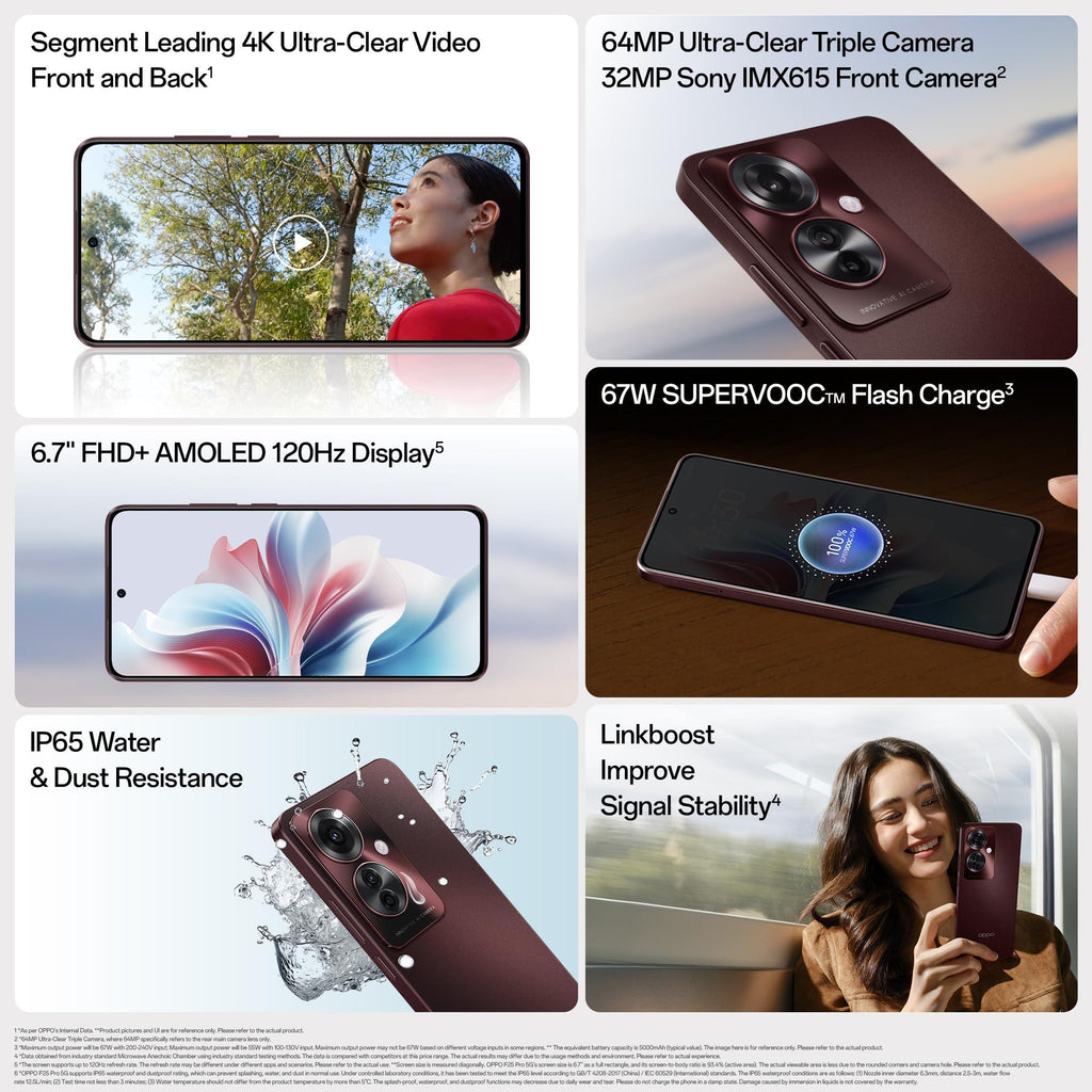 Oppo F25 Pro 5G (Coral Purple, 8GB RAM, 128GB Storage) | with No Cost EMI/Additional Exchange Offers - Triveni World