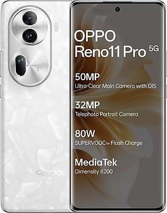 Oppo Reno 11 Pro 5G (Pearl White, 12GB RAM 256GB Storage) Refurbished - Triveni World