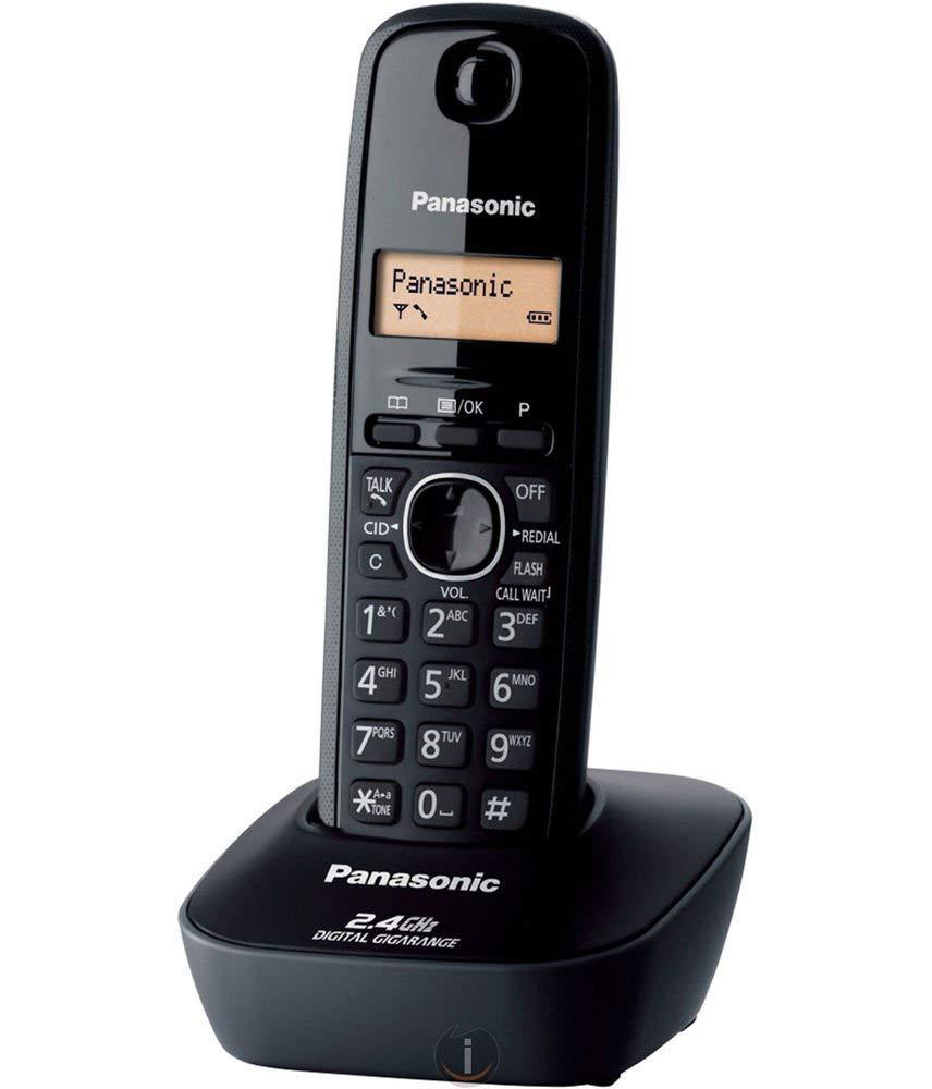 Panasonic 3411 Cordless Landline Phone Black - Triveni World