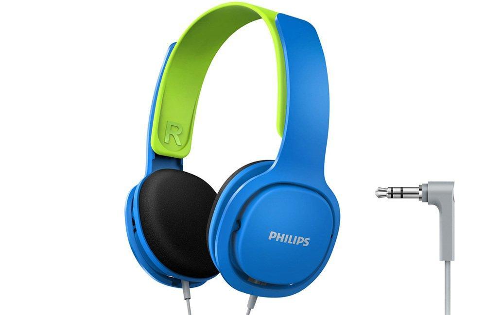 Philips Audio SHK2000BL Wired On Ear Headphones without Mic (Blue/Green) - Triveni World