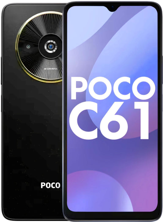 POCO C61 (Diamond Dust Black, 4GB RAM, 64GB Storage) - Triveni World