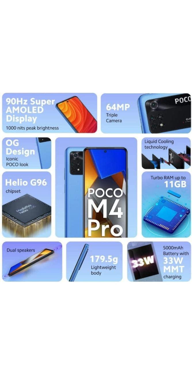 POCO M4 Pro (128 GB) (8 GB RAM) (Cool Blue) - Triveni World