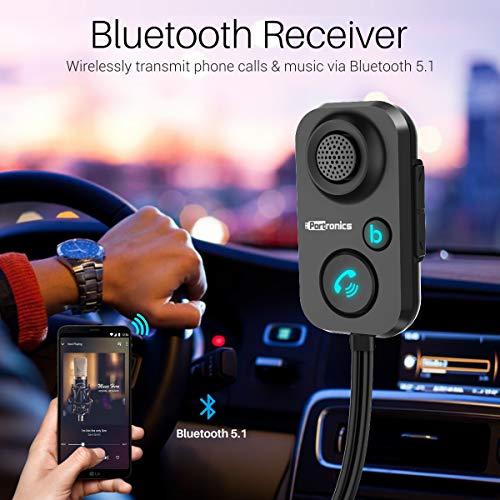 Portronics AUTO 12 in-Car Bluetooth Receiver for Handsfree Calling, Music System, Supports All Smartphones (Black) - Triveni World