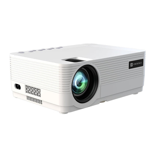 Portronics Beem 420 Led Projector with 3200 Lumens, 1080P Full Hd Native, Upto 250 Inches Display, Ios Screen Mirroring, 5 Watt Bluetooth Speaker(White) - Triveni World