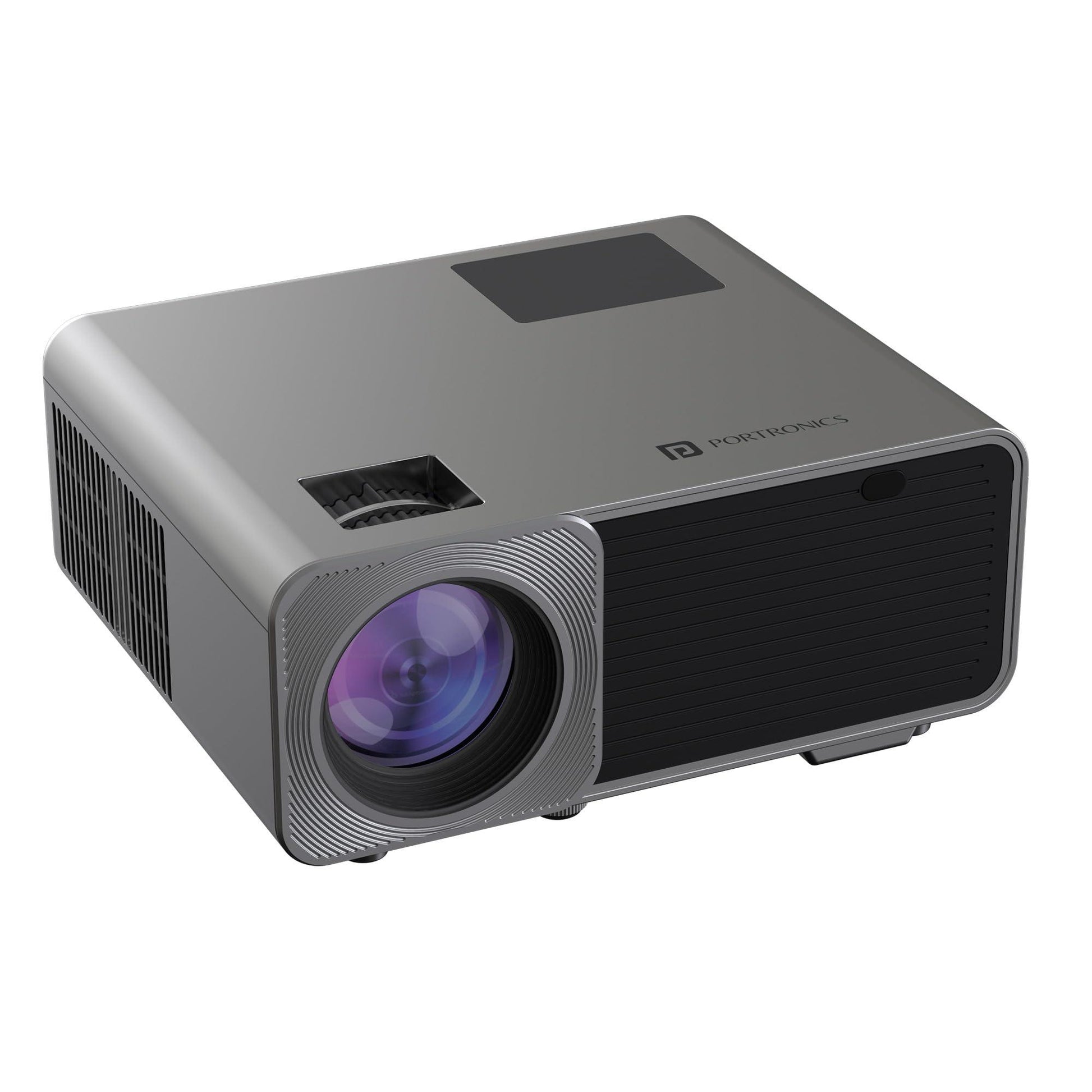 Portronics Beem 450 Smart LED Projector with 1080p Full HD Resolution, Built-in Streaming Apps (Netflix, Prime Video, Hotstar), 4000 Lumens, Screen Mirroring, 5 Watt Speaker (Grey) - Triveni World