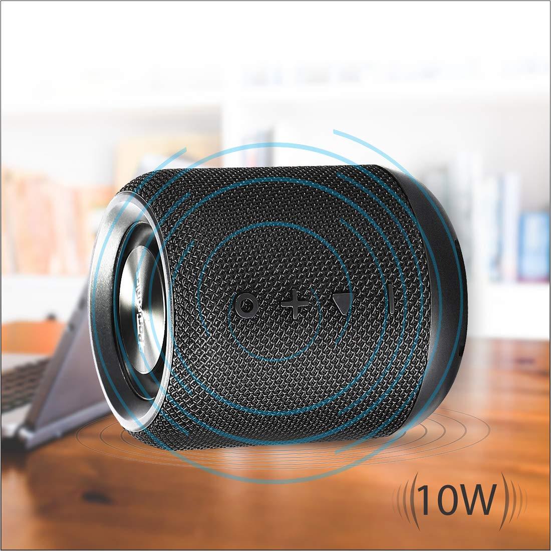 Portronics SoundDrum 10W Portable Bluetooth Stereo Speaker with Powerful Bass, Aux 3.5 mm, In-Built Mic, FM Radio, 6-7 Hrs Playtime(Black) - Triveni World