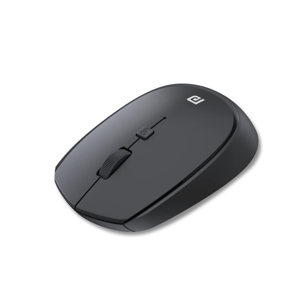 Portronics Toad 23 Wireless Optical Mouse with 2.4GHz, USB Nano Dongle, Optical Orientation, Click Wheel, Adjustable DPI(Black) - Triveni World