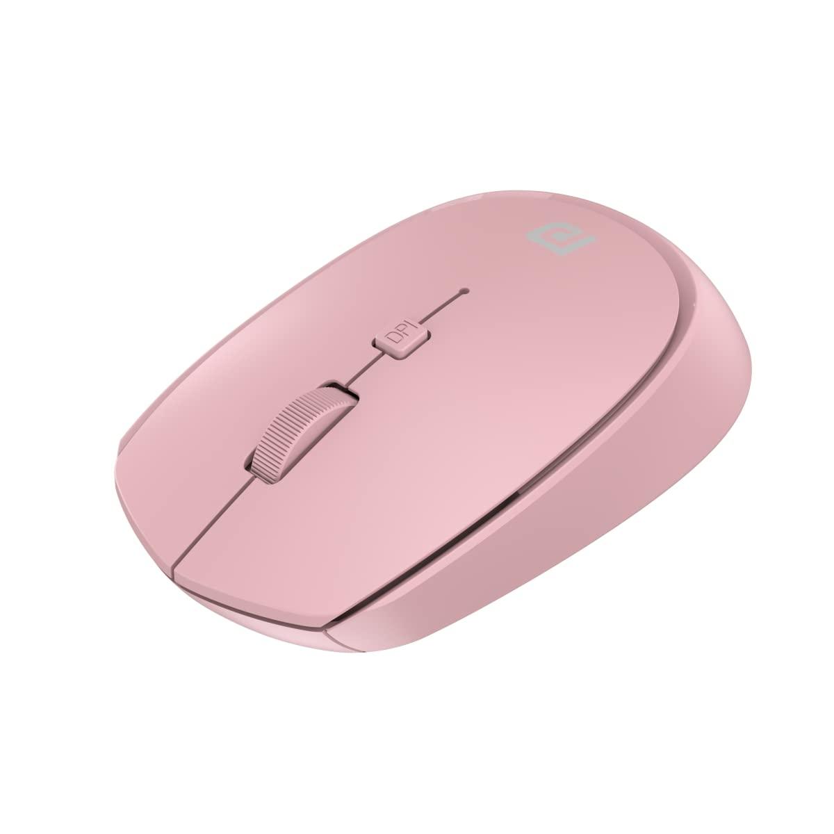 Portronics Toad 23 Wireless Optical Mouse with 2.4GHz, USB Nano Dongle, Optical Orientation, Click Wheel, Adjustable DPI(Pink) - Triveni World