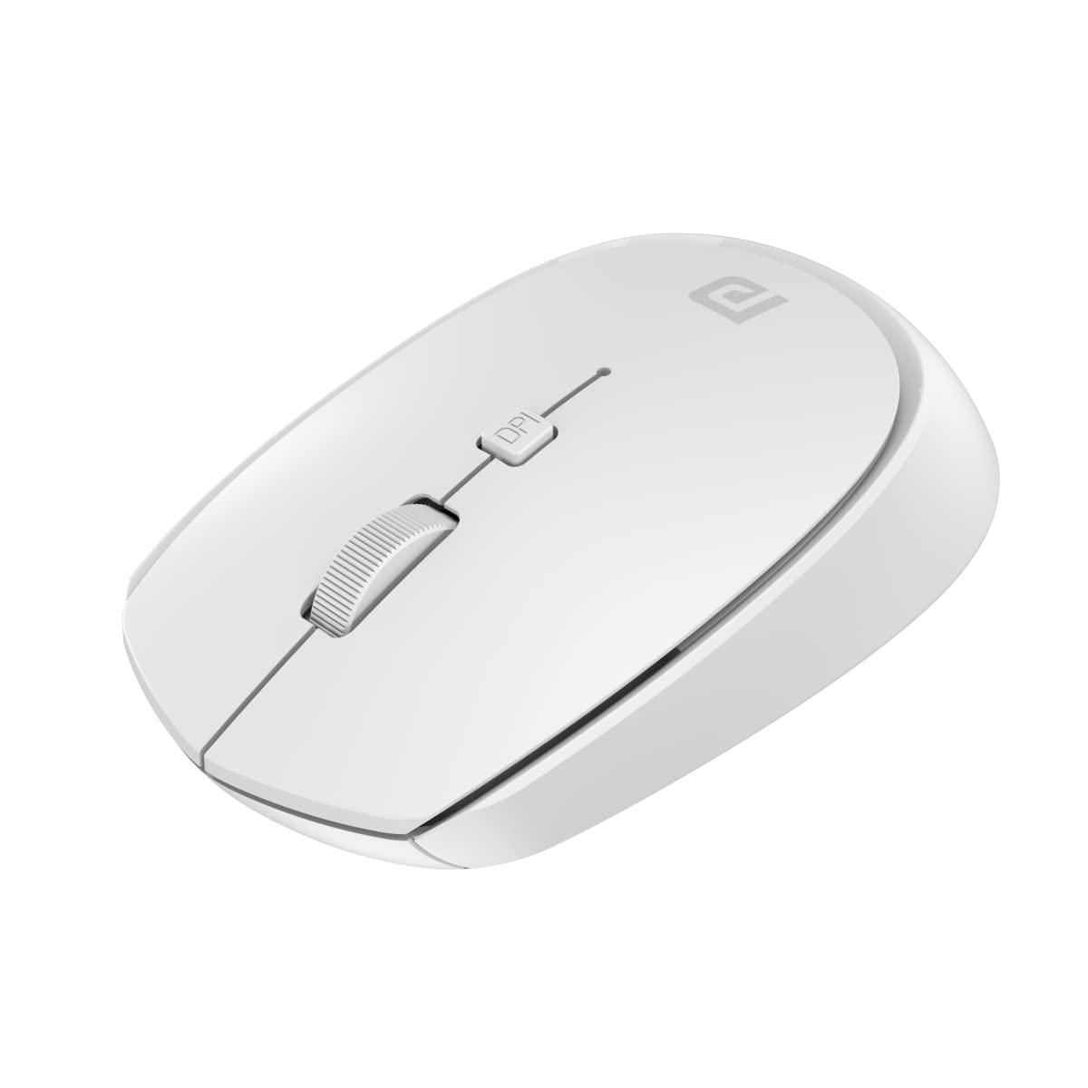 Portronics Toad 23 Wireless Optical Mouse with 2.4GHz, USB Nano Dongle, Optical Orientation, Click Wheel, Adjustable DPI(White) - Triveni World