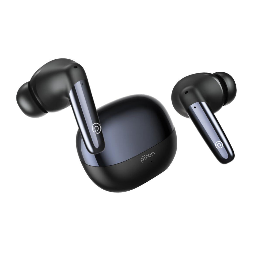 pTron Newly Launched Zenbuds Ultima ANC Earbuds, 35dB Active Noise Cancellation TWS, Transparency Mode, Quad Mic TruTalk ENC Calls, 50Hrs Playtime & in-Ear Bluetooth 5.3 Wireless Headphones (Black) - Triveni World