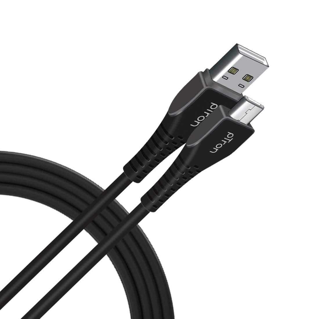 pTron USB-A to Micro USB 2.4A Fast Charging Cable compatible with Android Phones/Tablets, 480mbps Data Transfer Speed, Made in India, Solero M241 Tangle-free USB Cable (Round, 1M, Black) - Triveni World