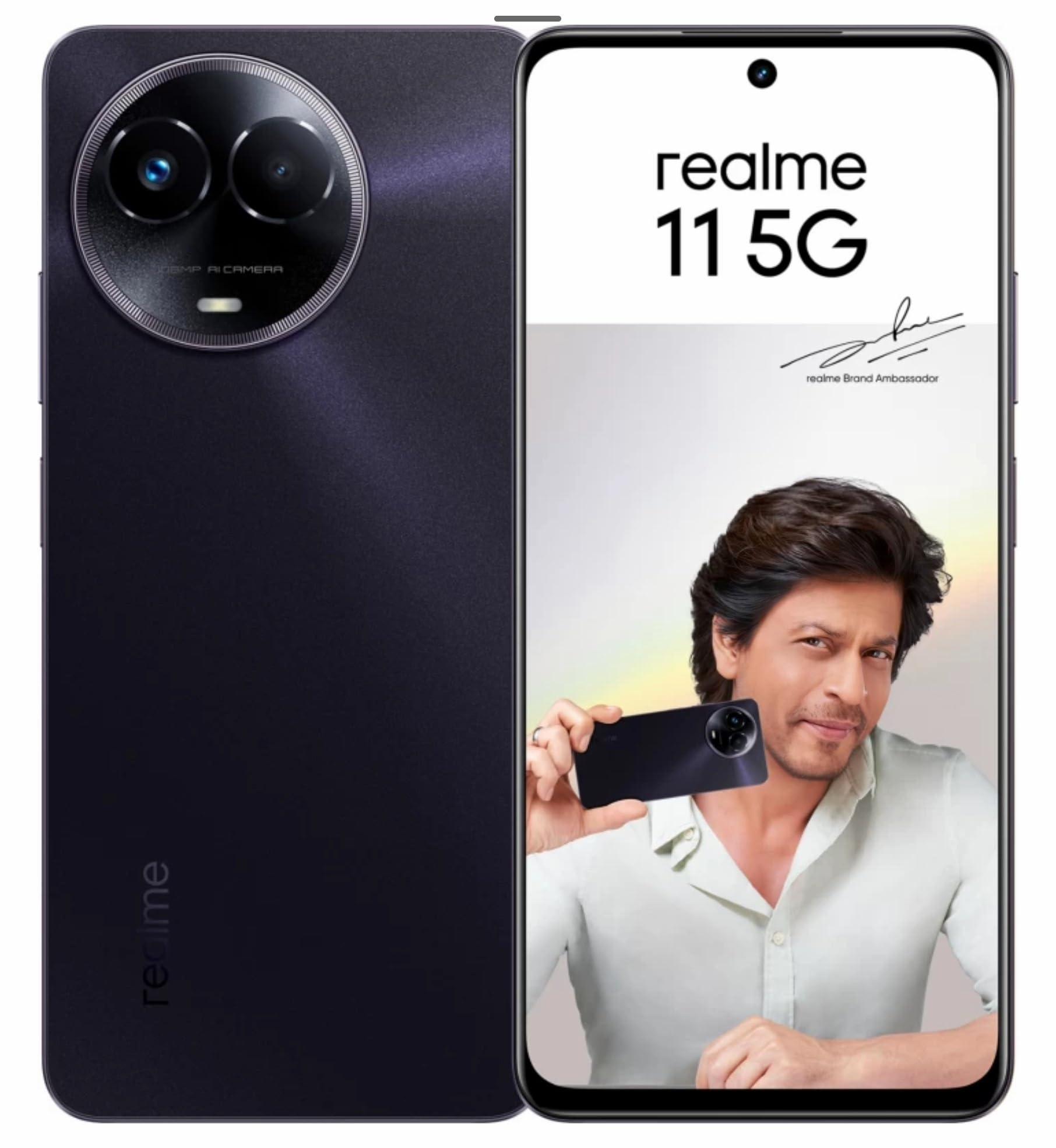 realme 11 5G Glory Black, 8GB RAM, 128GB Storage - Triveni World