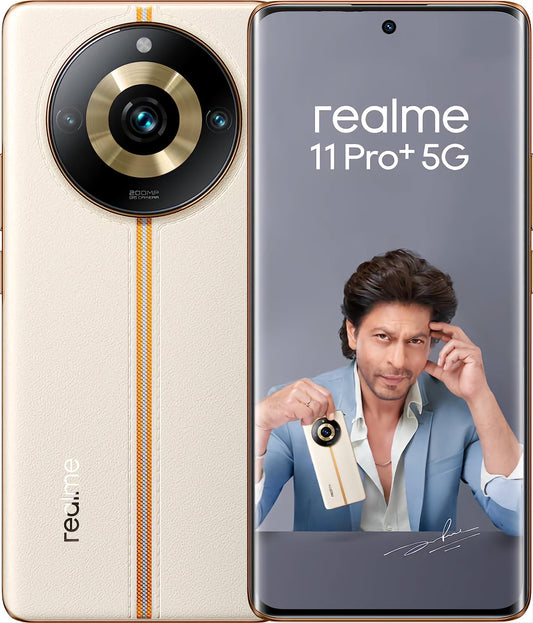 realme 11 Pro+ 5G (Sunrise Beige, 8GB RAM, 256GB Storage) | 120 Hz Curved Display | 200MP Prolight Camera | 7050 5G Dimensity | 100W SUPERVOOC | 12GB Dynamic RAM | Premier Vegan Leather Finish Design - Triveni World