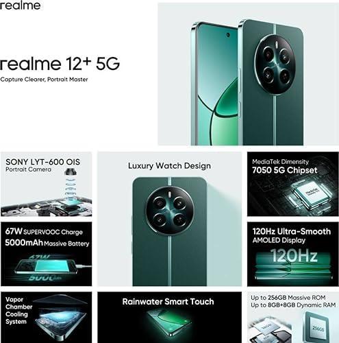 realme 12+ 5G (Pioneer Green, 8GB RAM, 256GB Storage) - Triveni World